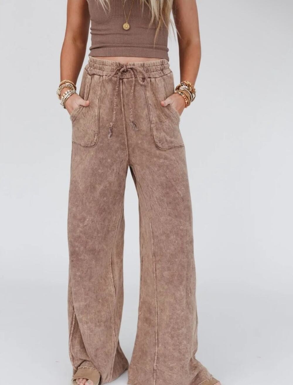Relaxing Robin Wide Leg Pant - New Mocha